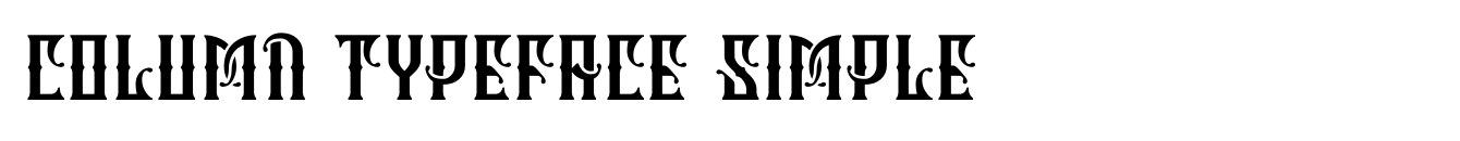 Column Typeface Simple